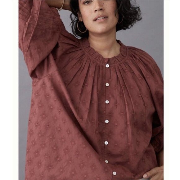 Anthropologie Cleobella Antonia Button down Blouse Romantic Cottagecore - Picture 3 of 10